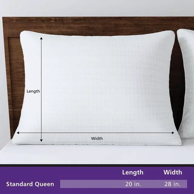 Alt view image 6 of 7 - (2 pack) Mainstays Comfort Complete Bed Pillow, Standard/Queen, Retains Shape Well After Long-Term Use