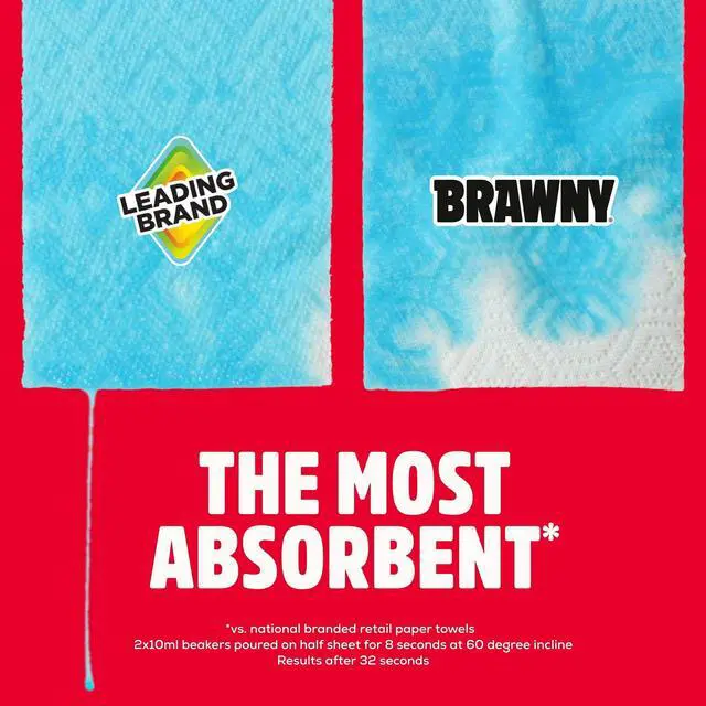 Alt view image 6 of 7 - Brawny Tear-A-Square 3-Ply Paper Towels, 2 Triple Rolls, 114 Sheets per Roll, Customizable Sheet Sizes Help Reduce Waste