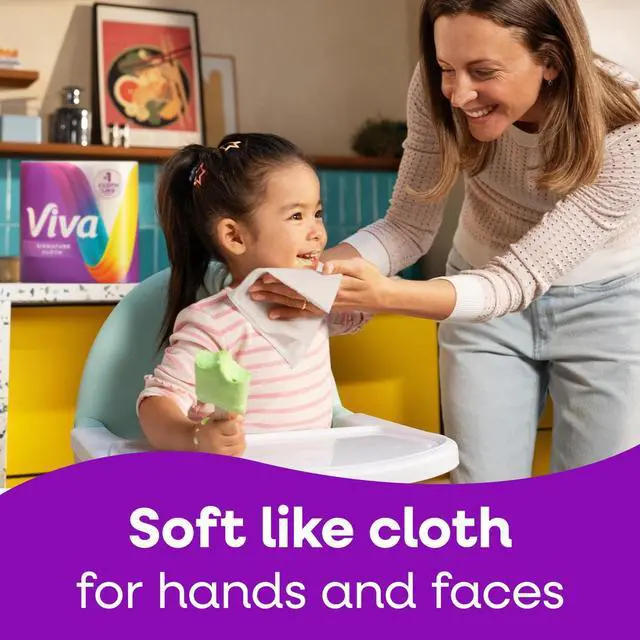Alt view image 5 of 7 - Viva Signature Cloth Paper Towels, 6 Double Rolls, 86 Sheets per Roll, Flexible And Durable For Kitchen And Household Tasks