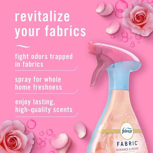Alt view image 2 of 7 - Febreze Odor-Fighting Fabric Refresher Romance & Desire 23.6oz, Eliminates Stubborn Odors Instead Of Simply Covering Them