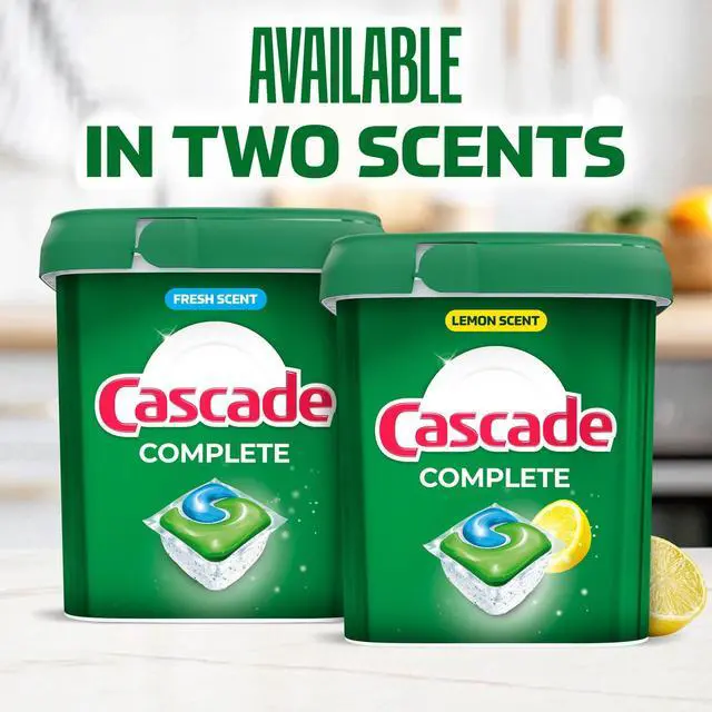 Alt view image 4 of 7 - Cascade Complete Action Pacs, Dishwasher Detergent, Lemon, 16 Count, Easy single-use design with zero messy pouring or measuring