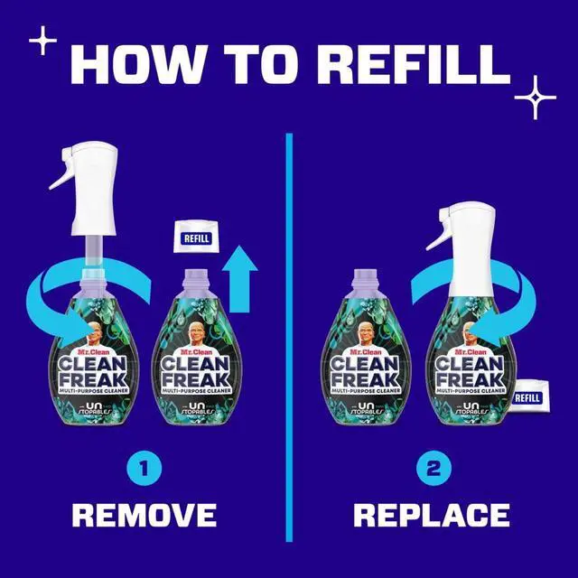 Alt view image 5 of 7 - Mr. Clean Clean Freak All Purpose Cleaner Spray, Multi-Surface Cleaning, Unstopables Scent, 16 fl oz, Safe for countertops, tiles and many hard household surfaces