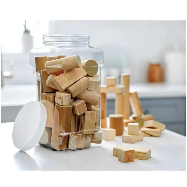 Alt view image 5 of 7 - (2 pack) Mainstays 4-Quart Clear Plastic Canister with White Twist-Top Lid (1 Each) 5.83" x 5.16" x 10.20", Well Suited to Pantry Organization and Food Storage, Secure twist lid helps lock in freshnes