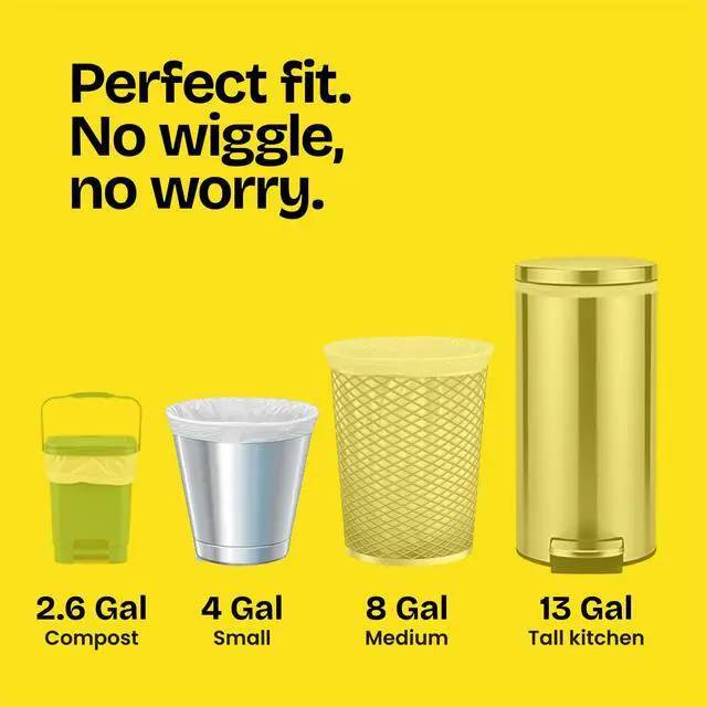 Alt view image 6 of 7 - Glad Quick-Tie 4-Gallon Small Trash Bags, Gain Original Scent, 20 Bags, 2 Pack, Sturdy construction resists rips and messy leaks during use