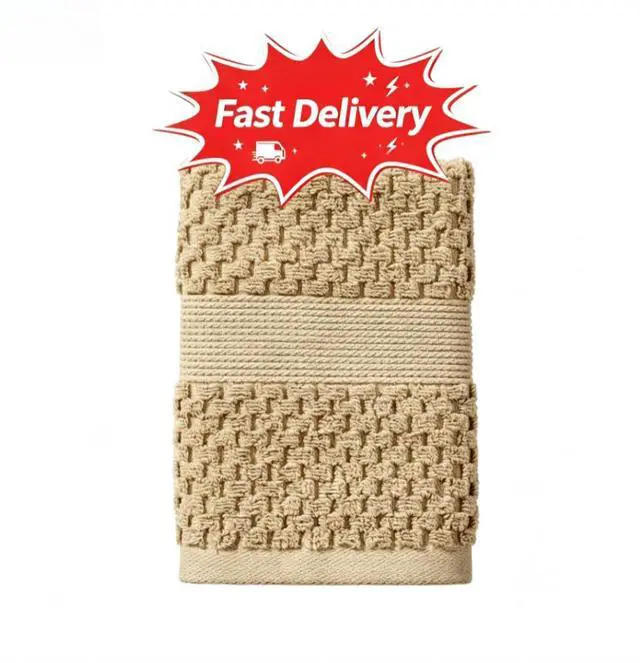 Main image of (2 pack) Better Homes & Gardens Signature Soft Cotton Popcorn Textured Washcloth, Almond Biscuit, Premium soft material delivers comfortable touch against skin