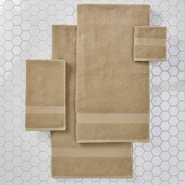 Alt view image 5 of 6 - (2 pack) Better Homes & Gardens Signature Soft Cotton Popcorn Textured Washcloth, Almond Biscuit, Premium soft material delivers comfortable touch against skin