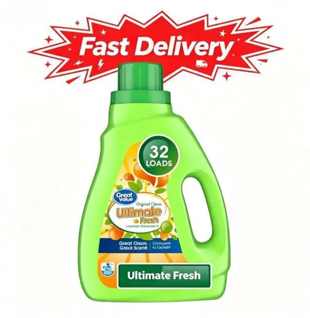 Main image of Great Value Ultimate Fresh Laundry Detergent, Original Clean, 46 fl oz, 32 Loads, Powerful cleaning formula removes daily dirt and ordinary stains