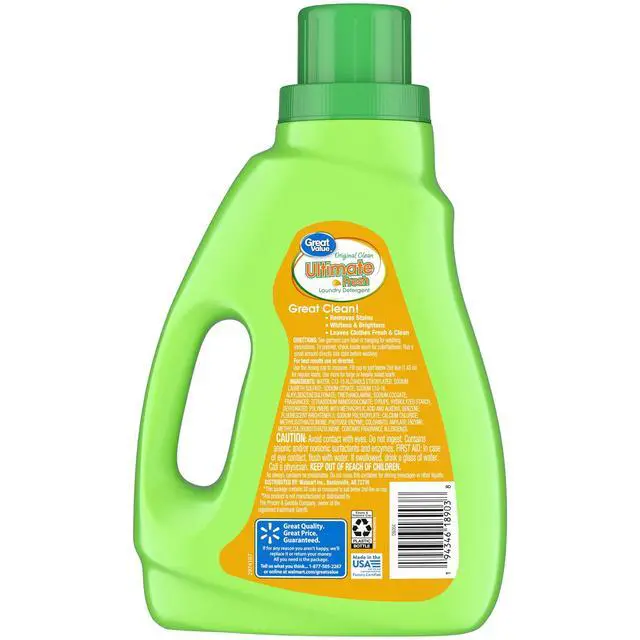 Alt view image 7 of 7 - Great Value Ultimate Fresh Laundry Detergent, Original Clean, 46 fl oz, 32 Loads, Powerful cleaning formula removes daily dirt and ordinary stains