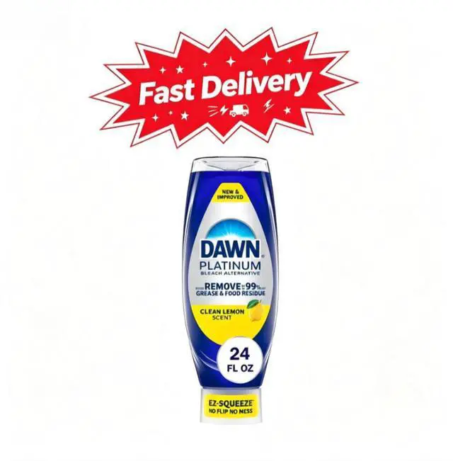 Main image of Dawn Platinum EZ Squueze Dish Soap Bleach Alternative Clean Lemon, Convenient squeeze bottle prevents messy over-pouring
