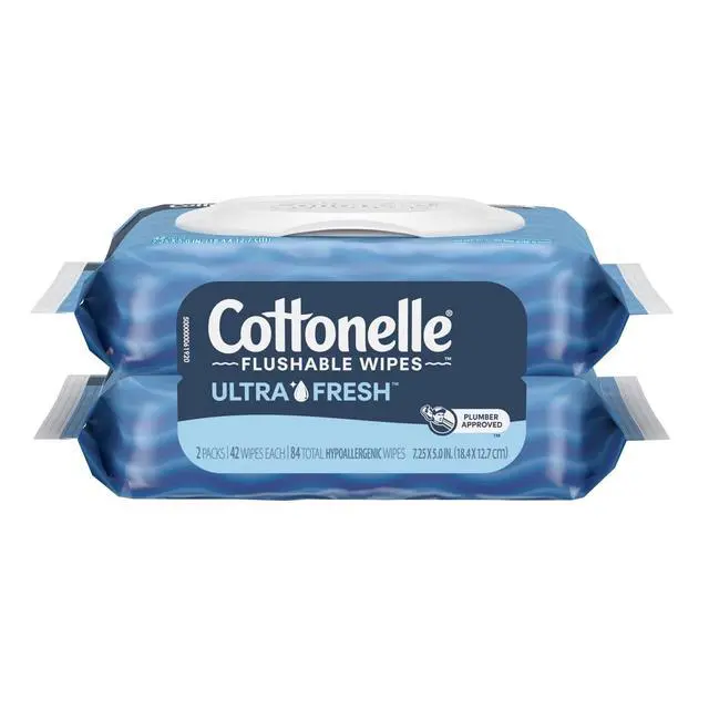 Alt view image 6 of 7 - Cottonelle Ultra Fresh Flushable Wet Wipes, 2 Flip-Top Packs