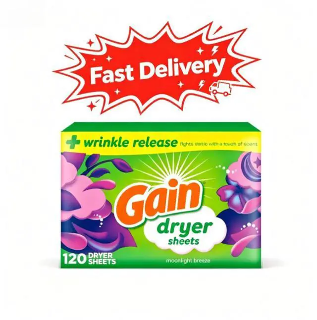 Main image of Gain Dryer Sheets, Moonlight Breeze Scent, 120 Count, Leaves laundry with refreshing and long-lasting fragrance