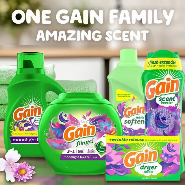 Alt view image 2 of 7 - Gain Dryer Sheets, Moonlight Breeze Scent, 120 Count, Leaves laundry with refreshing and long-lasting fragrance