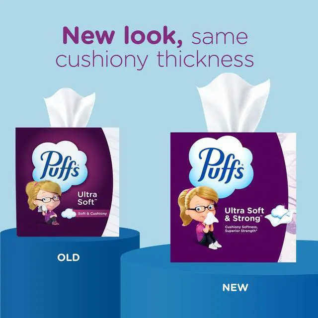 Alt view image 7 of 7 - Puffs Ultra Soft Facial Tissues, Back-to-School Exclusive, 4 Rectangle Boxes, 124 Facial Tissues Per Box, Portable rectangular boxes suitable for school and daily carry