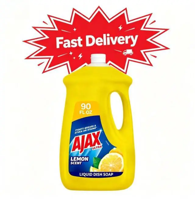 Main image of Ajax Ultra Liquid Dish Soap Lemon Scent, Super Degreaser, 90 fl oz Bottle, Powerful degreasing formula quickly cuts heavy cooking grease