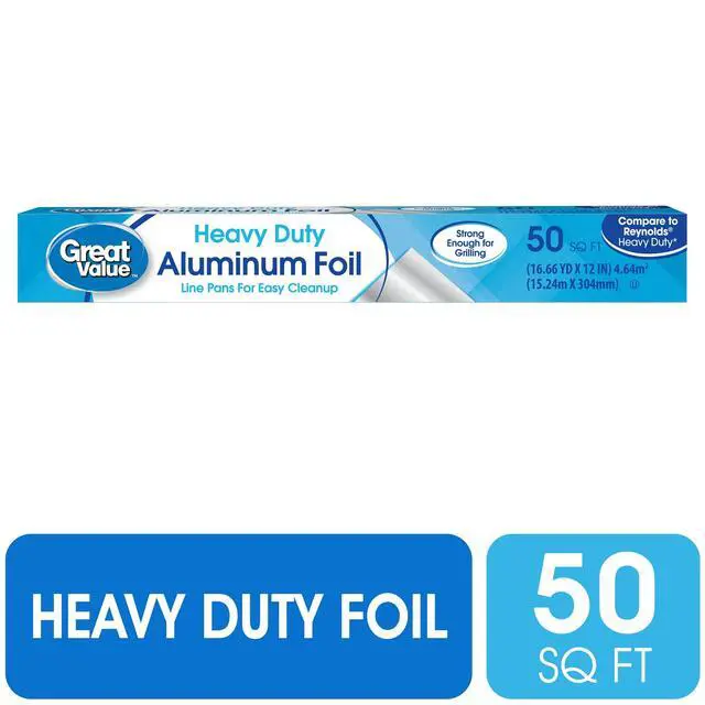 Alt view image 7 of 7 - Great Value Heavy Duty Aluminum Foil, 50 sq ft
