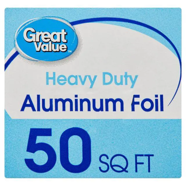 Alt view image 2 of 7 - Great Value Heavy Duty Aluminum Foil, 50 sq ft