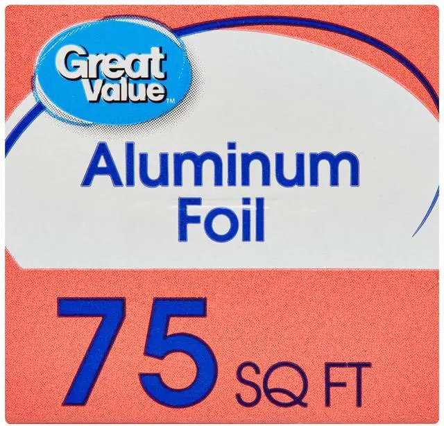 Alt view image 2 of 7 - Great Value Aluminum Foil, 75 sq ft, Durable material resists tearing when wrapping and covering food