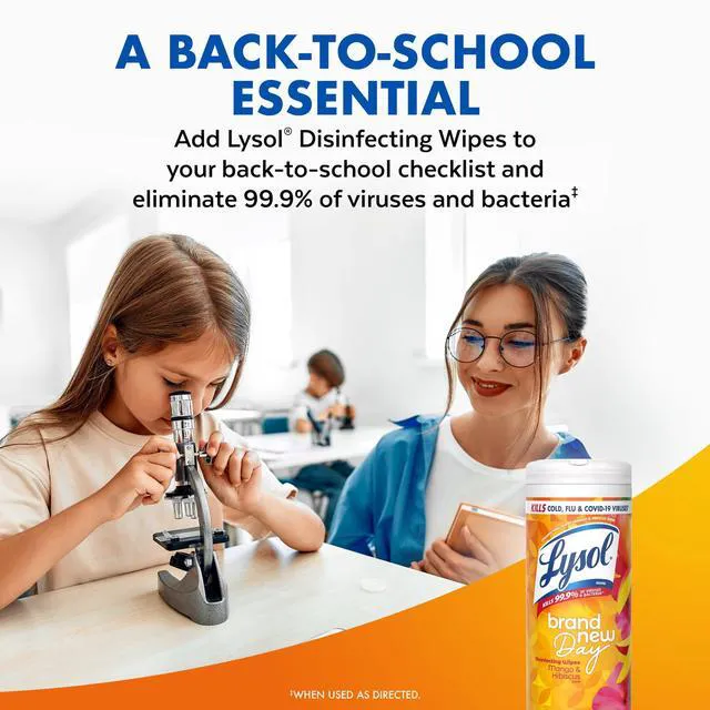 Alt view image 2 of 7 - Lysol Disinfecting Wipes, All Purpose Cleaner, Multi Surface Antibacterial Cleaning Wipes, Cleaning Supplies, Lemon + Mango & Hibiscus + Crisp Linen Scent, 35 Count Each (Pack of 3)