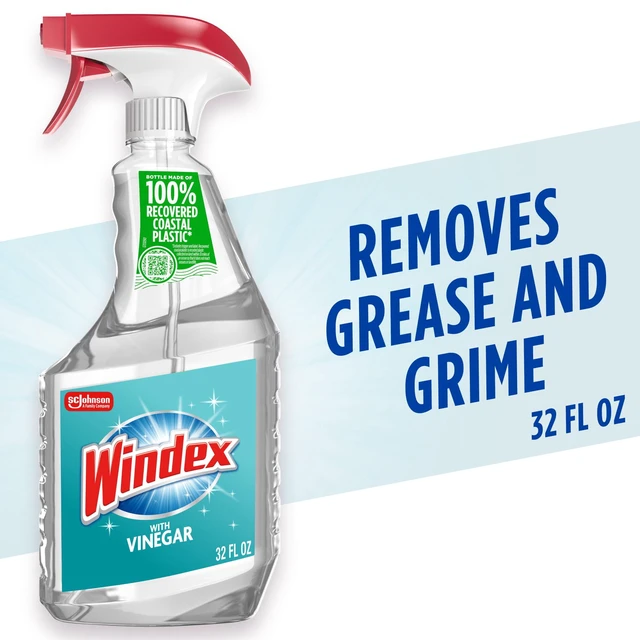 Alt view image 7 of 7 - Windex with Vinegar Glass, Window, Mirror, and Glass Stove Top Cleaner, Spray Bottle, 32 fl oz