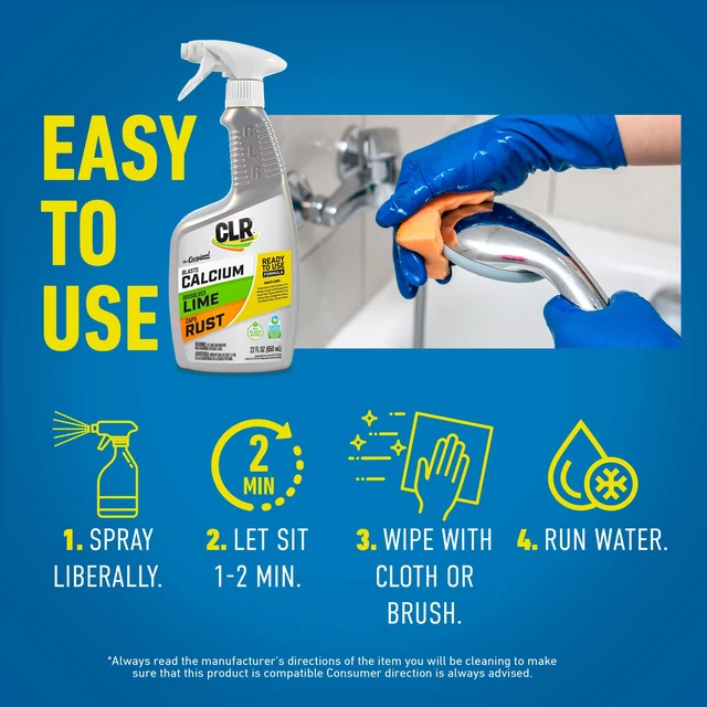 Alt view image 5 of 7 - CLR Brands Calcium Lime & Rust Remover 22oz Spray Bottle