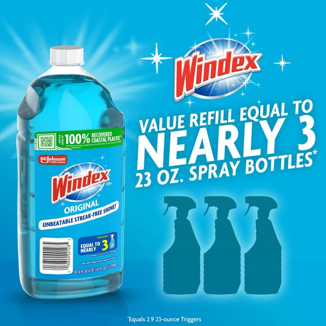 Alt view image 5 of 6 - Windex Glass & Window Cleaner Refill, Original, 67.6oz