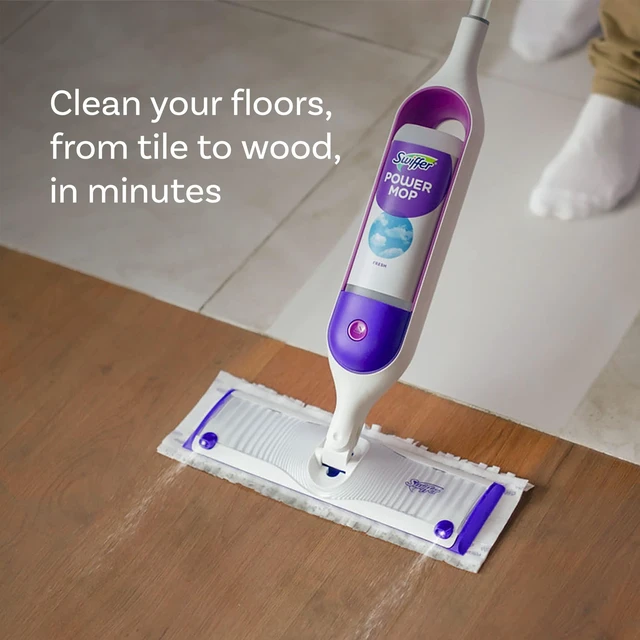 Alt view image 6 of 6 - Swiffer Power Mop Refill Solution, Lavender Scent, All-Purpose Floor Cleaner for Tile, Vinyl, Laminate, Wood, Home, Bathroom, Kitchen, 50.6oz