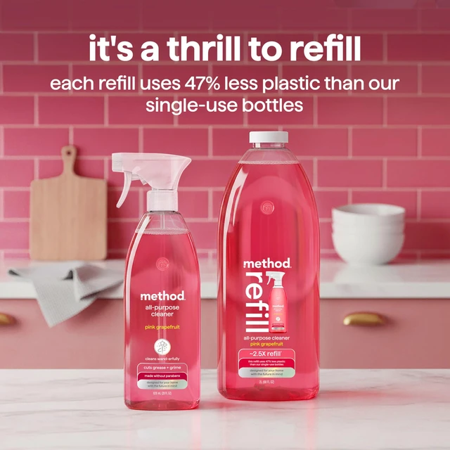Alt view image 3 of 7 - Method All-Purpose Cleaner Refill, Pink Grapefruit, 68 fl oz