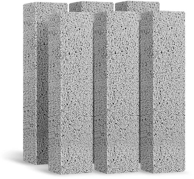 Main image of Pumice Stone for Toilet Cleaning, 6 Pack, Hard Water Rings & Stains