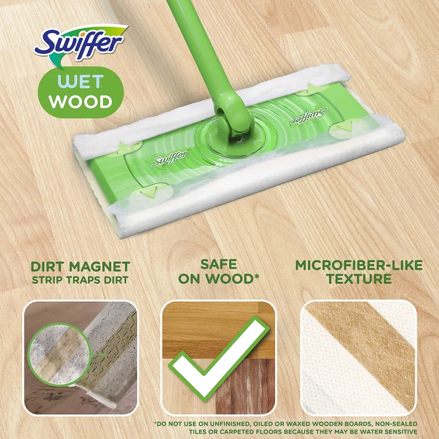 Alt view image 3 of 7 - Swiffer Heavy Duty Wet Multi-Surface Mop Cloth Refills, 20-Count