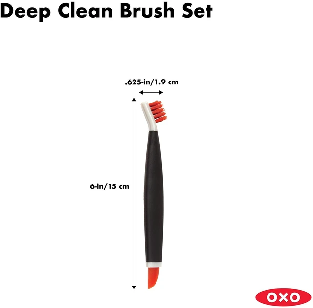Alt view image 6 of 6 - OXO Good Grips Deep Clean Brush Set, Orange, Blue