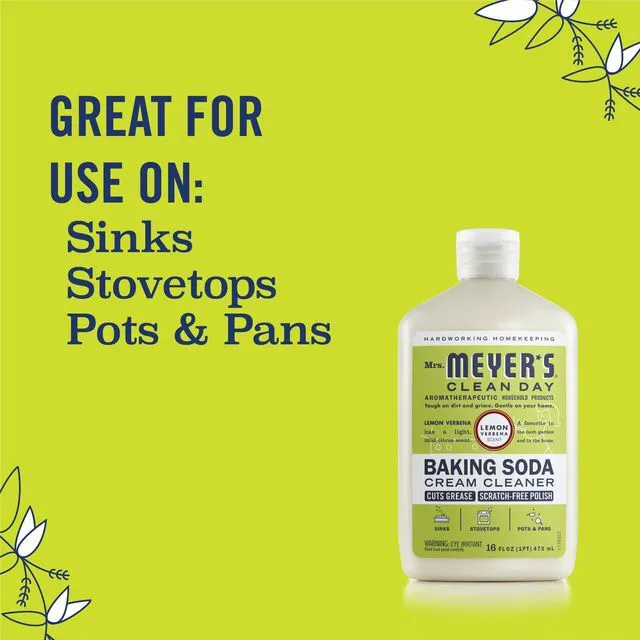 Alt view image 3 of 6 - Mrs. Meyer's Clean Day Baking Soda Cream Cleaner, Lemon Verbena, 16 fl oz