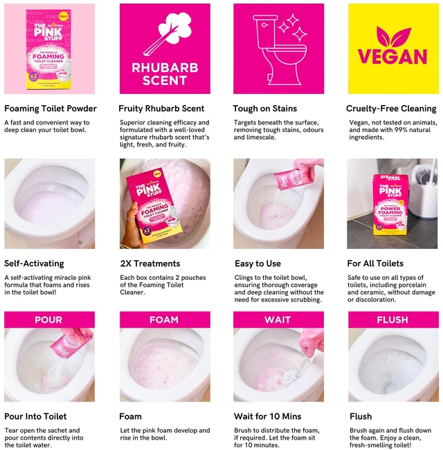 Alt view image 5 of 6 - Stardrops the Pink Stuff Miracle Foaming Toilet Powder, 7 Oz