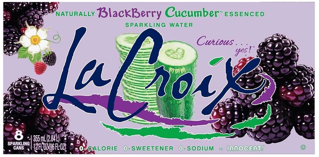 Alt view image 4 of 6 - La Croix Sparkling Water Blackberry Cucumber 8-Pack Zero Sugar Zero Calories Zero Sodium