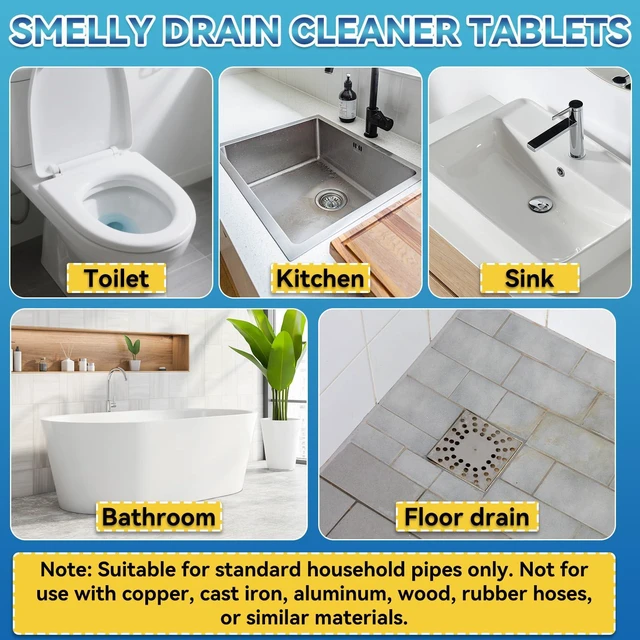 Alt view image 5 of 6 - Garbage Disposal Cleaner and Deodorizer 50 Packs, Powerful Sink Drain Cleaner Tablets, 1 Year Supply for Kitchen, Bathroom, Shower, Home Cleaning Essentials