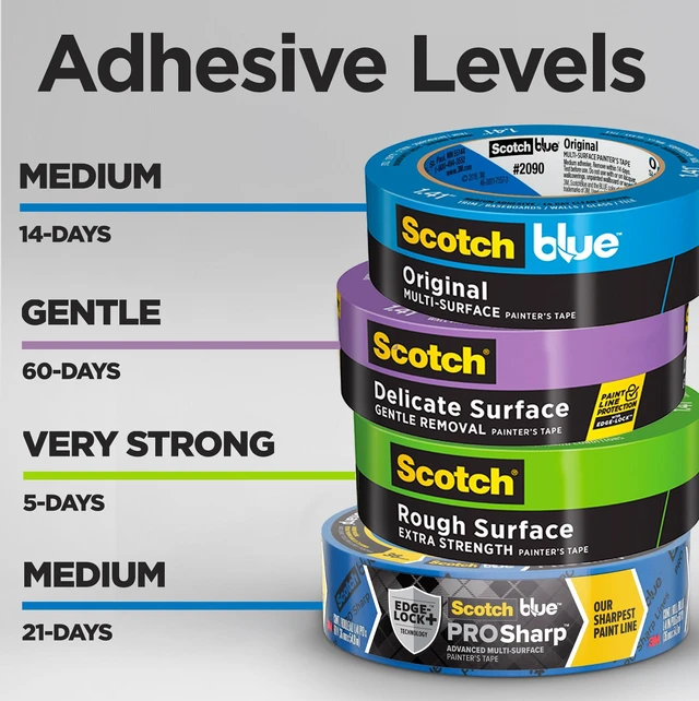 Alt view image 2 of 6 - ScotchBlue Original Multi-Surface Painter's Tape, 0.7in x 60yd, 1 Roll, Blue