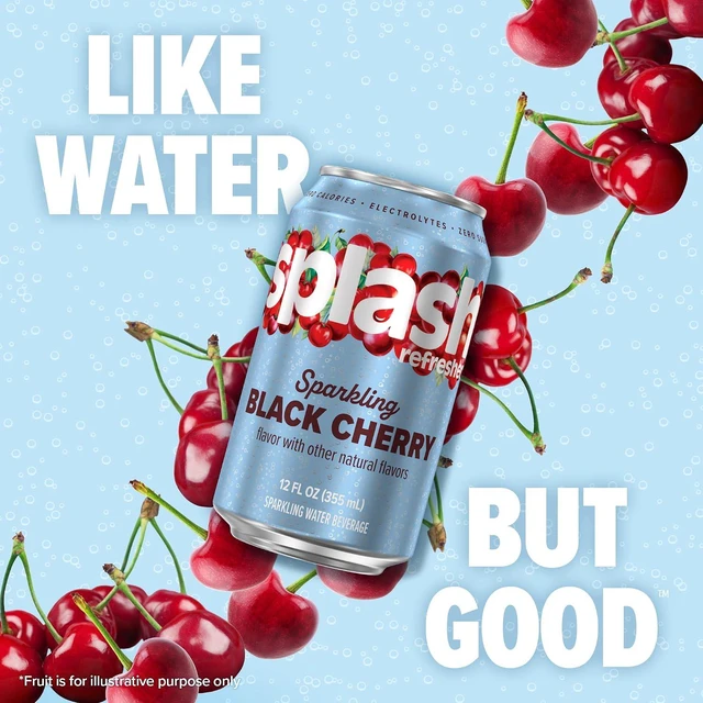 Alt view image 6 of 6 - SPLASH REFRESHER Flavored Sparkling Water in Cans, 12 Fl Oz, 8 Pack