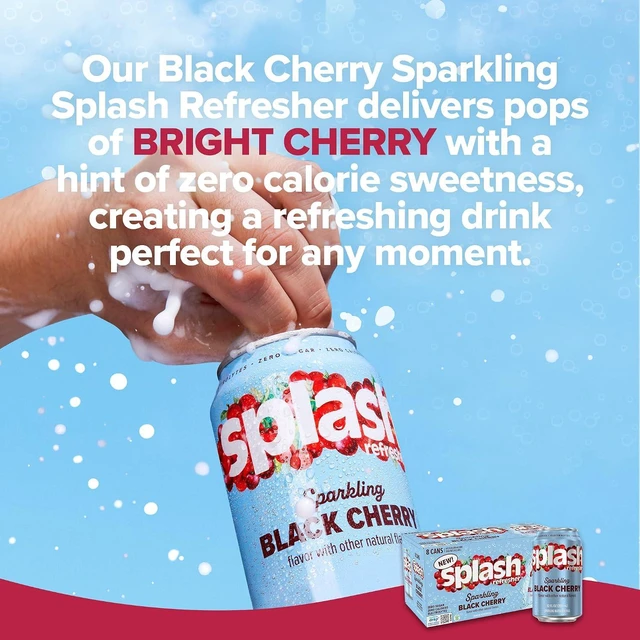 Alt view image 3 of 6 - SPLASH REFRESHER Flavored Sparkling Water in Cans, 12 Fl Oz, 8 Pack