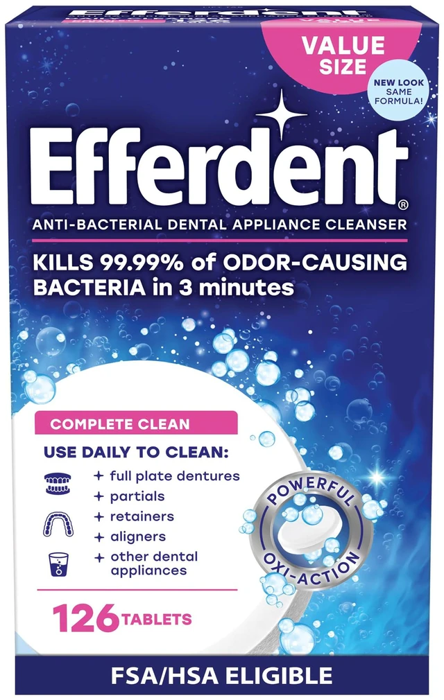 Main image of Efferdent Complete Clean Denture Cleaner Tablets, 126Count
