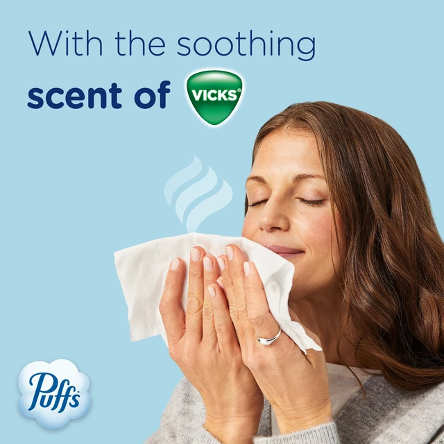 Alt view image 3 of 6 - Puffs Plus Lotion with Vicks Facial Tissues, 4 Cubes, 48 Tissues per Box (192 Tissues), Packaging May Vary