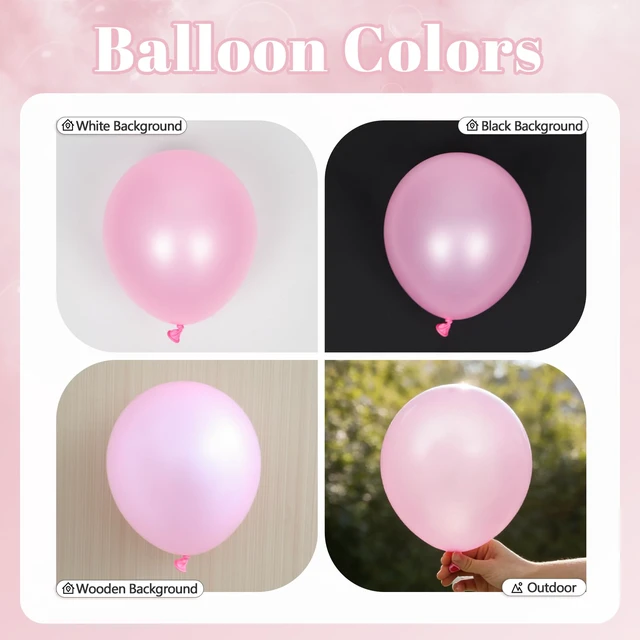 Alt view image 7 of 7 - 60pcs 12inch Pink, White, and Clear Pastel Pearl Balloons