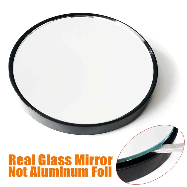 Alt view image 4 of 6 - TTSAM 10X Magnifying Round Mirror with 2 Suction Cups, 3.46in Diameter, for Facial Makeup, Shaving, Home & Travel Essential