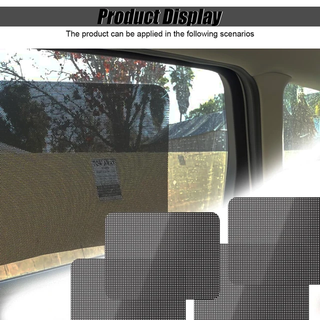 Alt view image 6 of 6 - ZIMISI 4PCS Car Side Window Sunshade, Block UV Rays, Reusable & Washable Static Cling Film Stickers, Privacy Protector Accessories