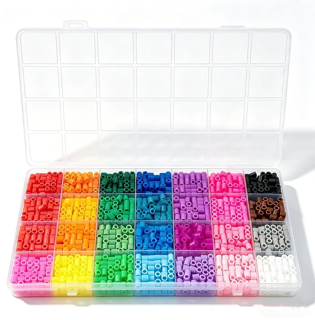 Main image of 28 Colors 5mm Fuse Beads Kit 2200Pcs Melty Beads DIY Craft Supplies for Art Creation and Handmade Projects