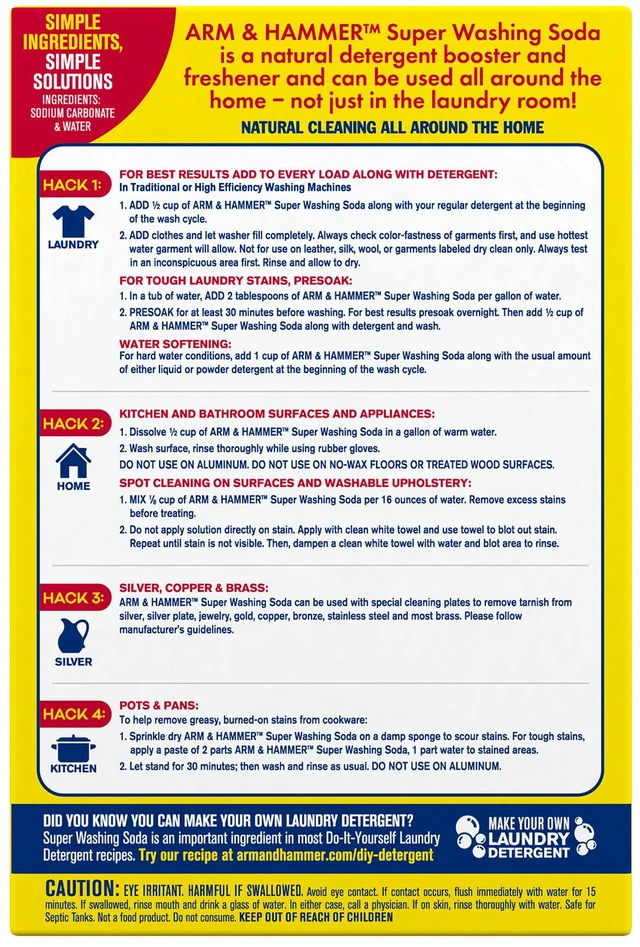 Alt view image 5 of 6 - Arm & Hammer Super Washing Soda by Church & Dwight Co 03020