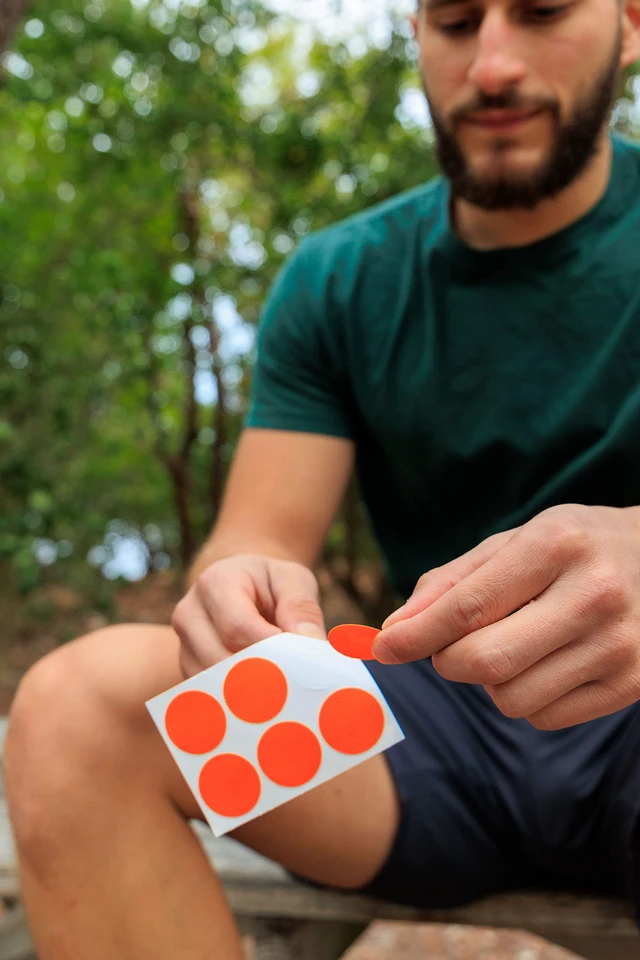 Alt view image 5 of 5 - Mosquito Guard 60 Pack DEET Free Plant Based Mosquito Repellent Stickers for Kids Outdoor Patio