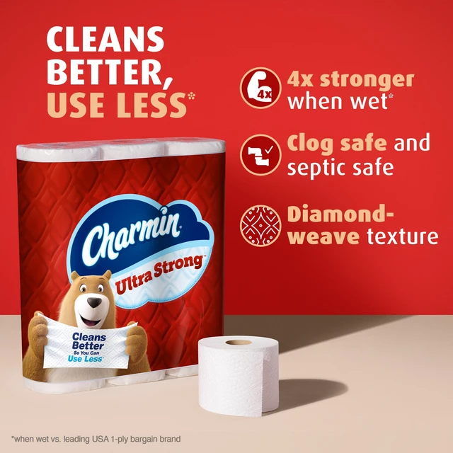 Alt view image 6 of 6 - Charmin Ultra Strong Toilet Paper, 2-Ply, 6 Mega Rolls (Equals 24 Regular Rolls), White