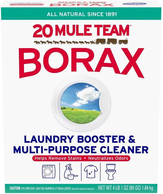 Alt view image 4 of 6 - 20 Mule Team All Natural Borax Laundry Detergent Booster & Multi-Purpose Household Cleaner, 65 Ounce