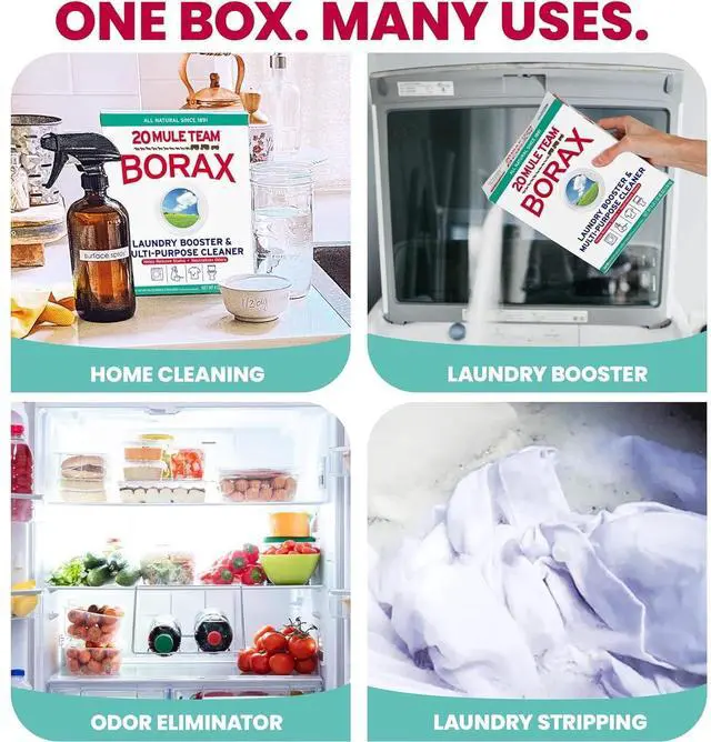 Alt view image 6 of 6 - 20 Mule Team All Natural Borax Laundry Detergent Booster & Multi-Purpose Household Cleaner, 65 Ounce