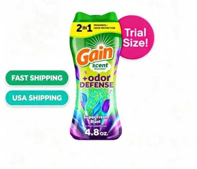 Main image of Gain Laundry Scent Beads, Odor Defense 2in1 InWash Scent Booster, Super Fresh Blast, 4.8 oz