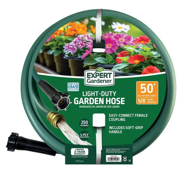 Alt view image 6 of 6 - Expert Gardener 5/8Inch x 50Foot Light Duty Garden Hose